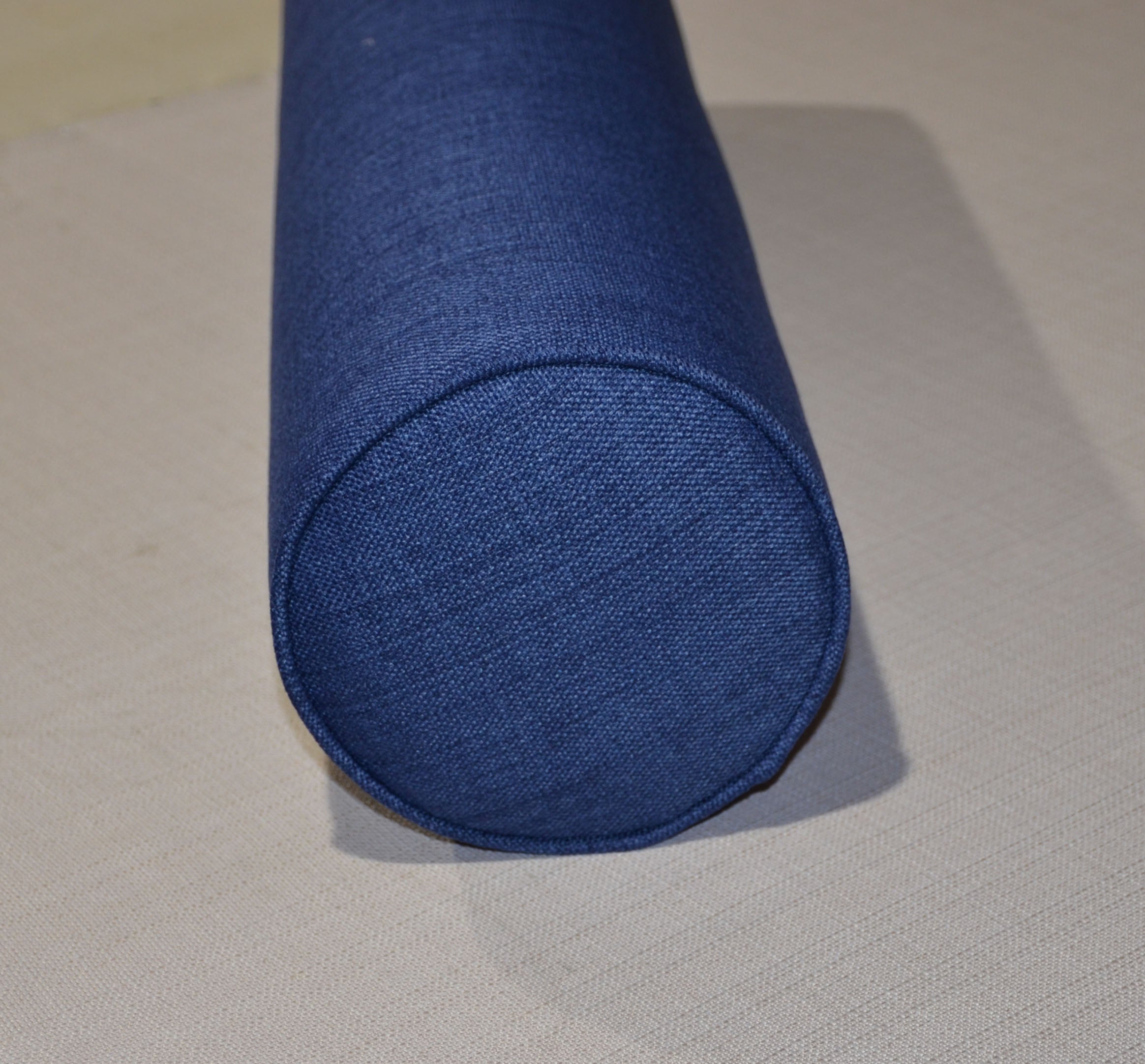 Round Bolster Pillow Cover . Lepap Navy Blue.