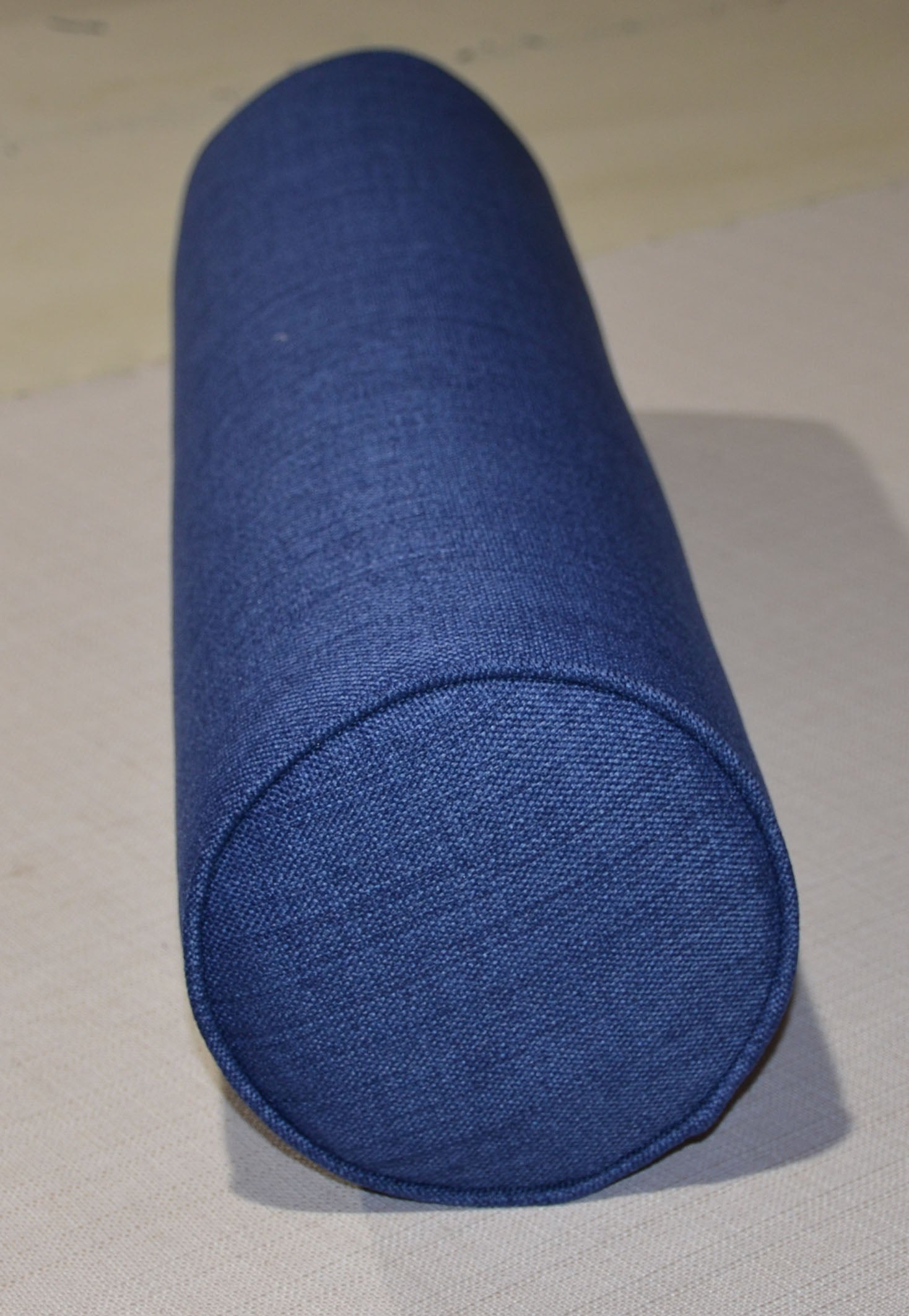 Round Bolster Pillow Cover . Lepap Navy Blue.