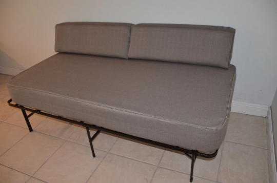 Daybed Cover Fitted Twin Size (Linen-Silver-Grey).