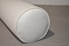 Round Bolster Pillow Cover. Linen-White.