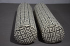 Round Bolster Pillow Cover . Chenille Ash-9912.