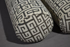 Round Bolster Pillow Cover. Oslo-Charcoal-Grey.