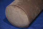 Round Bolster Pillow Cover . Antique Velvet Chocolate.