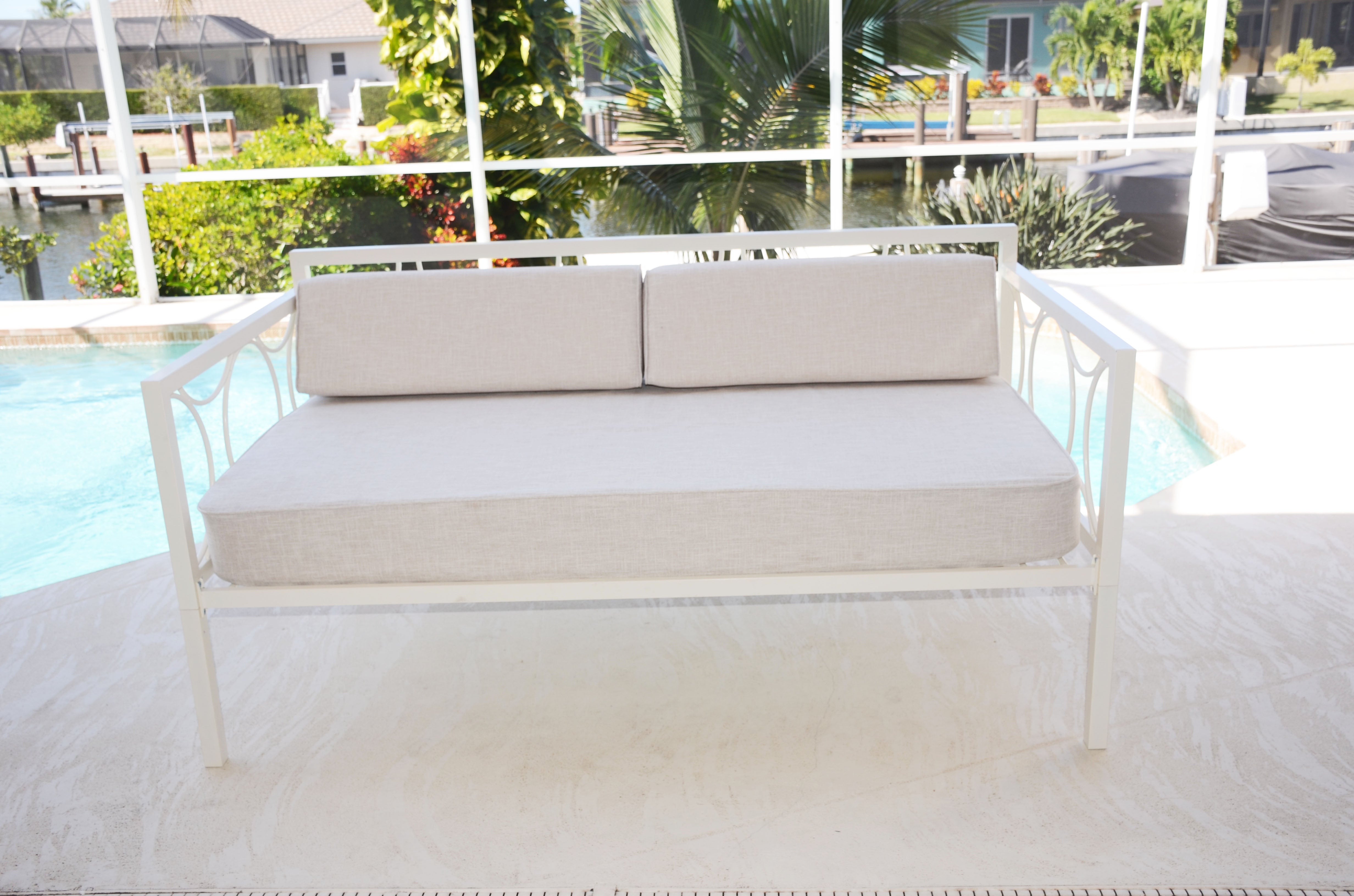 Daybed Matching Tailored Fitted Cover twin (COMPLETE SET). Linen-Natural.