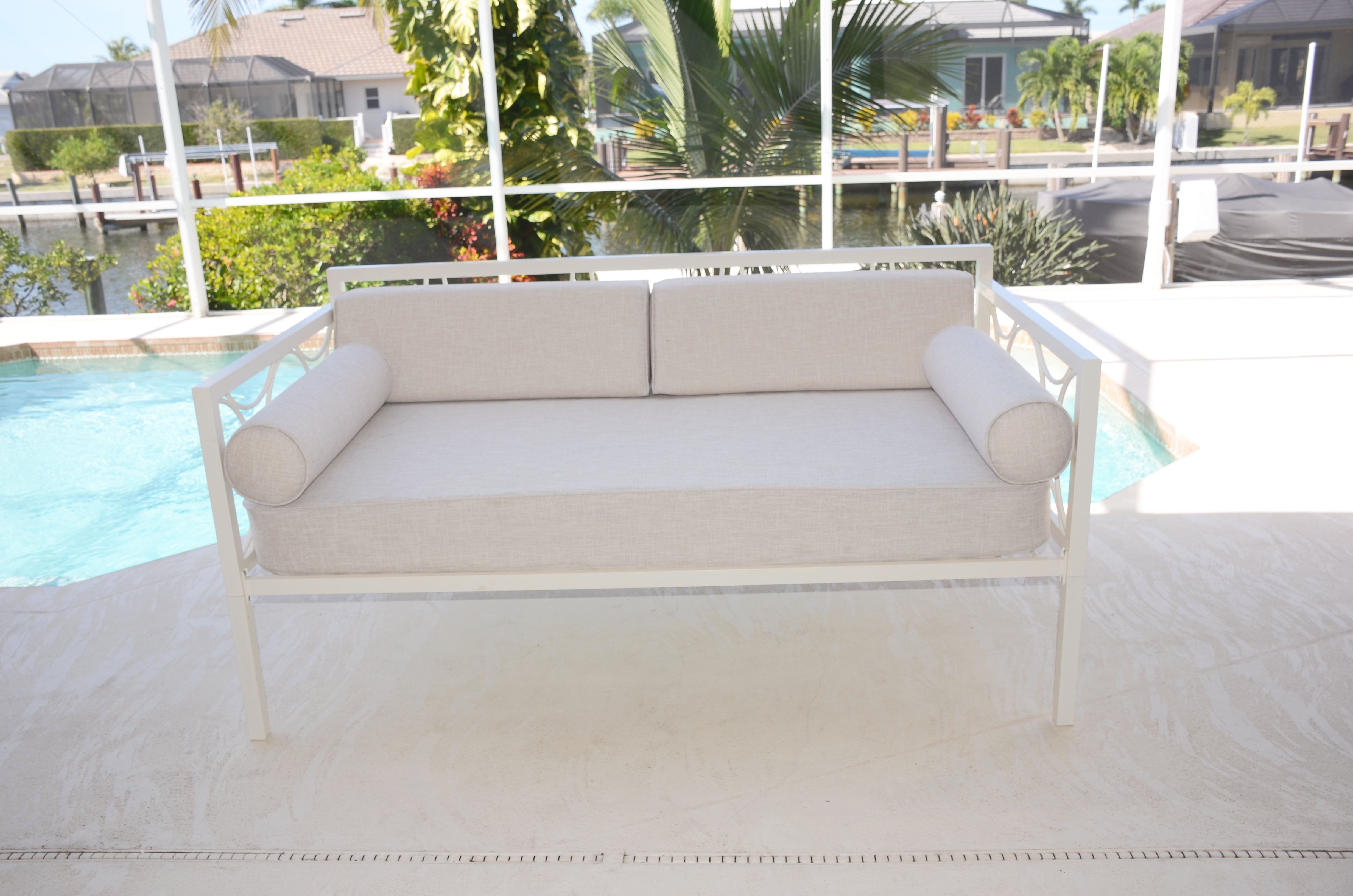 Daybed Matching Tailored Fitted Cover twin (COMPLETE SET). Linen-Natural.