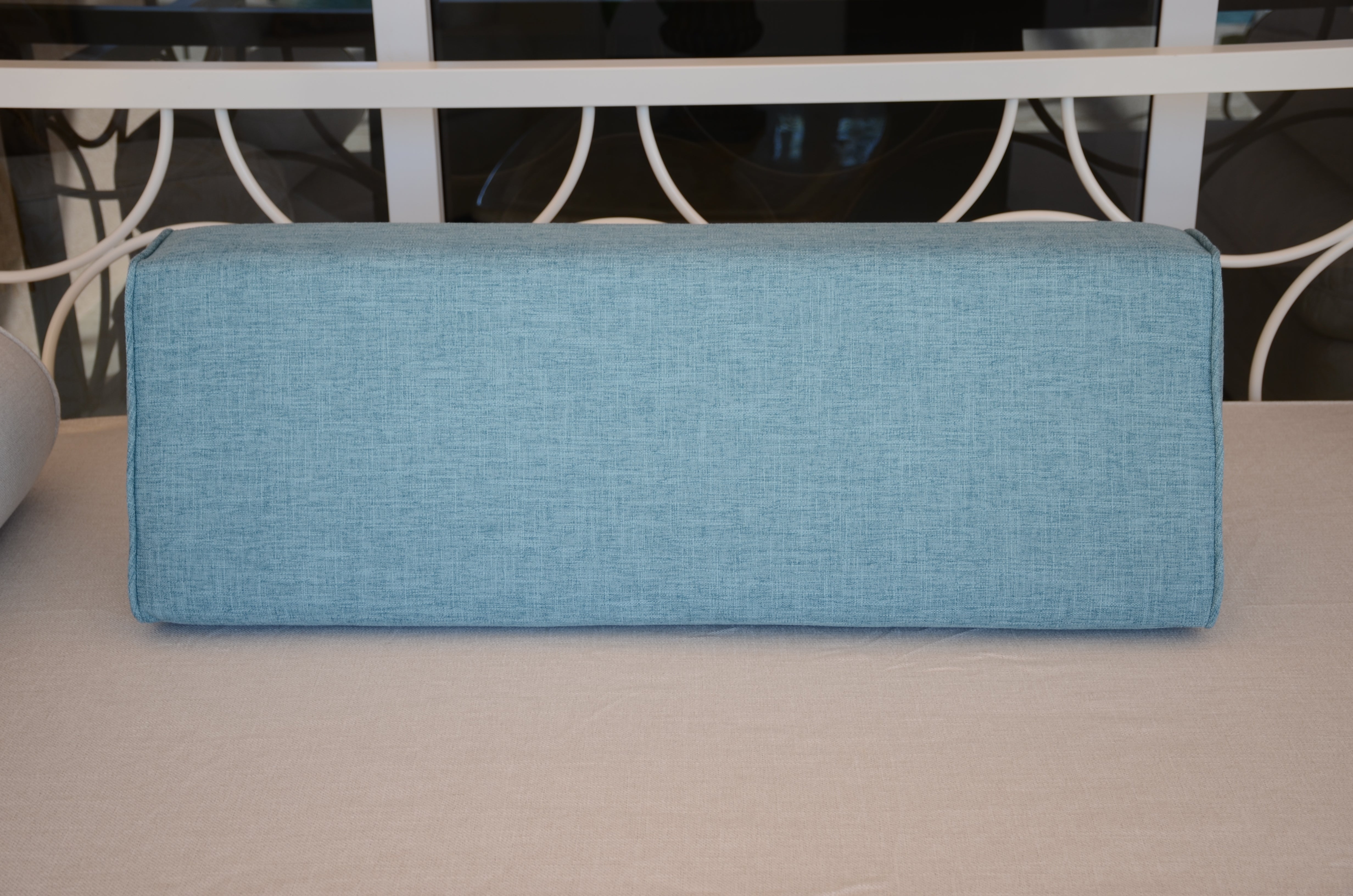 Wedge Bolster Cover (Linen-Mont-Turquoise)