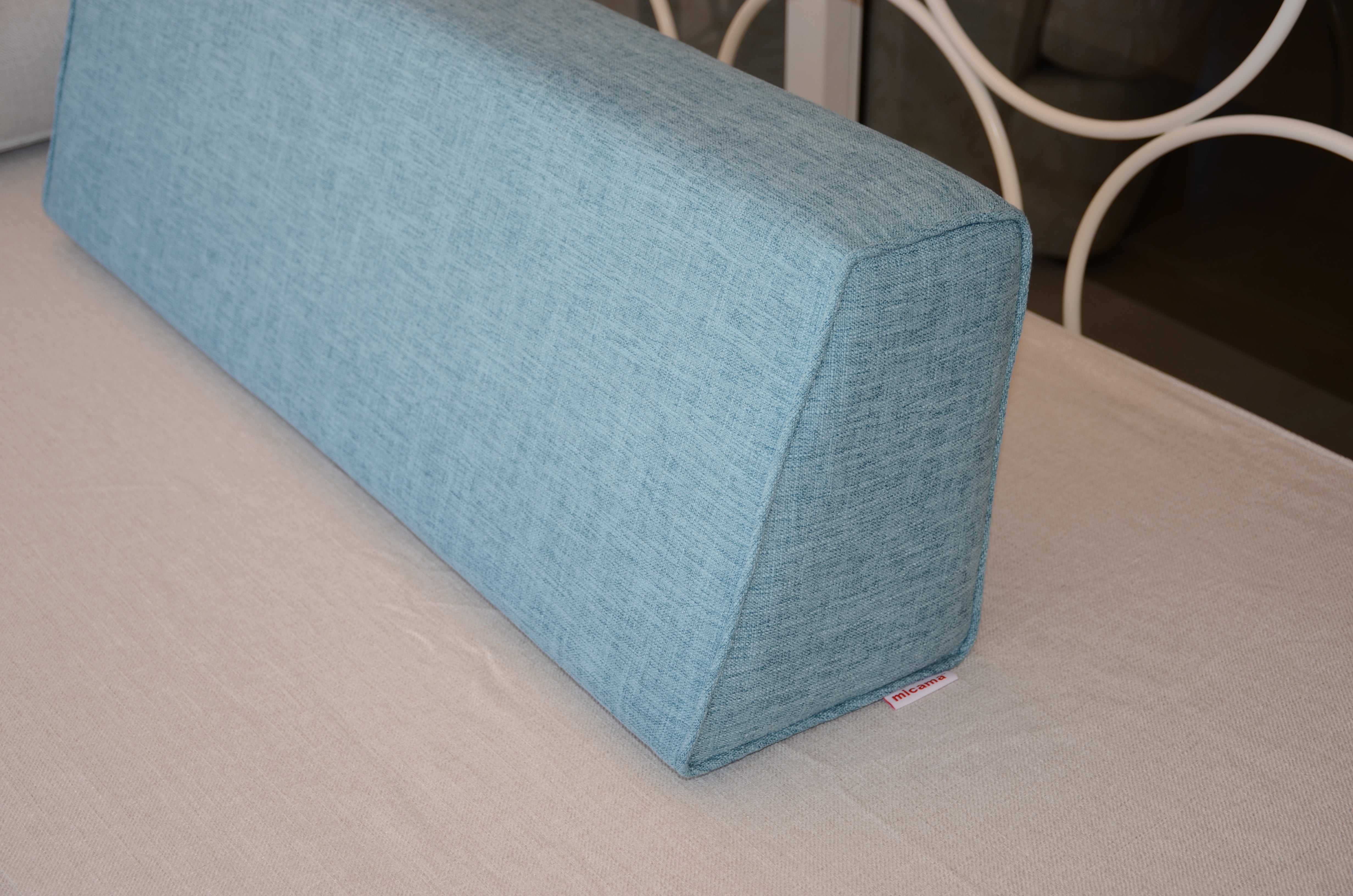 Wedge Bolster Cover (Linen-Mont-Turquoise)