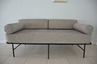 Daybed Matching Tailored Fitted Cover twin (COMPLETE SET). Linen-Silver-Grey.